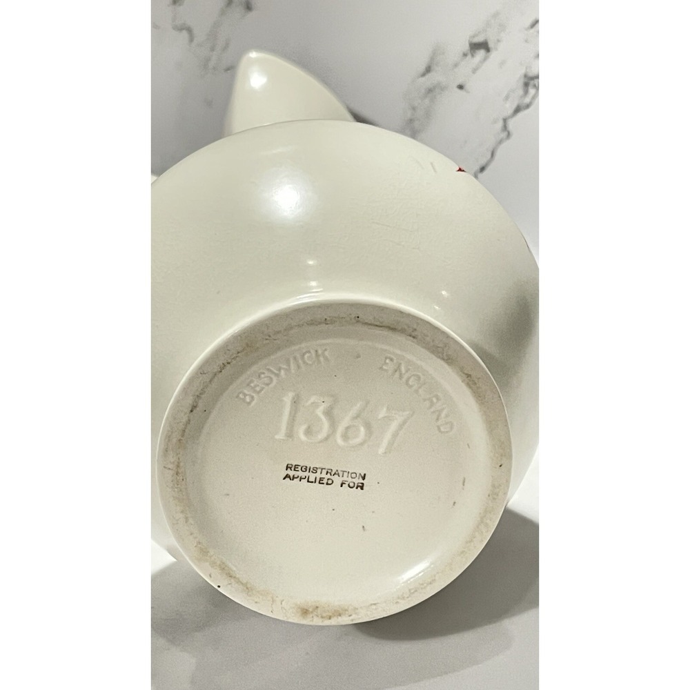 Rare Vintage Beswick England 1367 Ceramic Jug – Mid-Century Modern‎ Leaf Design - Picture 10 of 15
